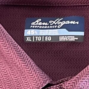 Ben Hogan Performance Golf Polo Shirt‎ Moisture Wicking Herringbone XL